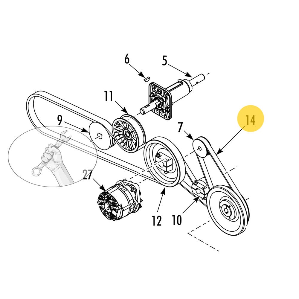 781822 BELT motor to compressor, Thermo-King 78-1822, Aftermarket